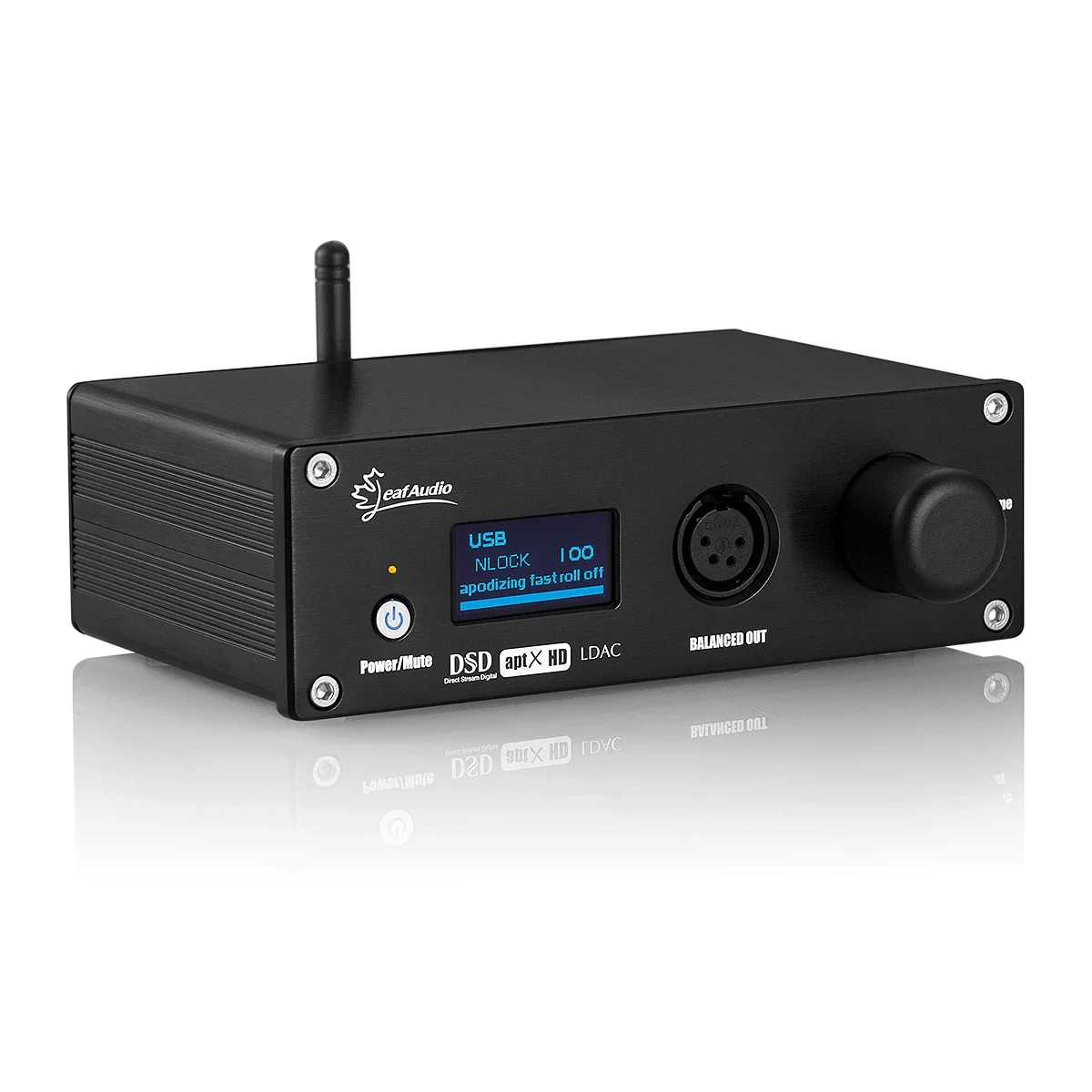 Leaf Audio USB DAC Amplifier Dual 9038Q2M Decoder CSR8675 Bluetooth 5.0 Receiver SPDIF Coaxial Optical IIS APTX-HD LDAC |