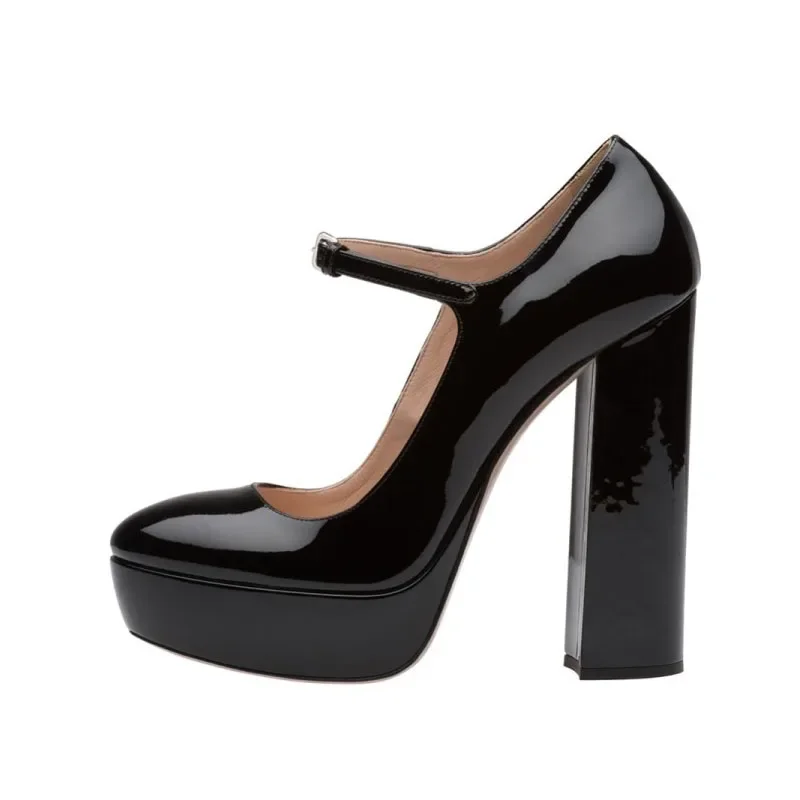 Arden Furtado Туфли Мэри Джейн из лакированной кожи с круглым носком элегантные