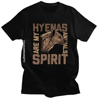 retro animal hyena tshirt mens oversized cotton african wildlife lover furry tees top streetwear men novelty t shirt clothes