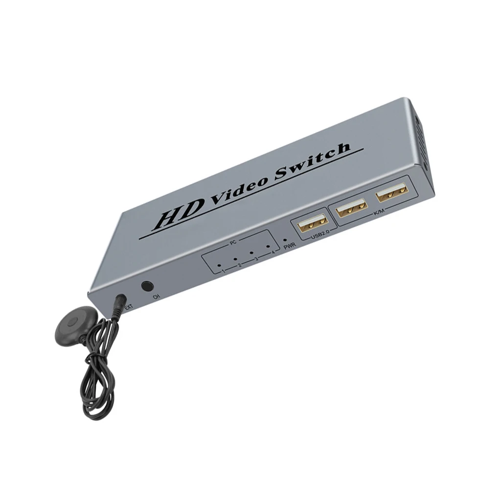 

Switch 4K USB HDMI-compatible KVM Switcher 4 in 1 Out with 3 USB Ports out for Mouse Keyboard U-disk Printer for Win7/8/10 MAC