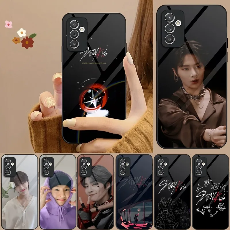 Чехол для телефона KPOP STRAY KIDS SKZ закаленное стекло Samsung A21 A20 A31 A12 A10 A32 A51 A40 A22 A71 A72 A52 A30