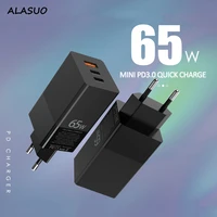 65w gan charger qc 4 0 3 0 pd 3 0 quick charge fast charging for iphone 13 11 pro macbook type c pd usb mobile phone charger