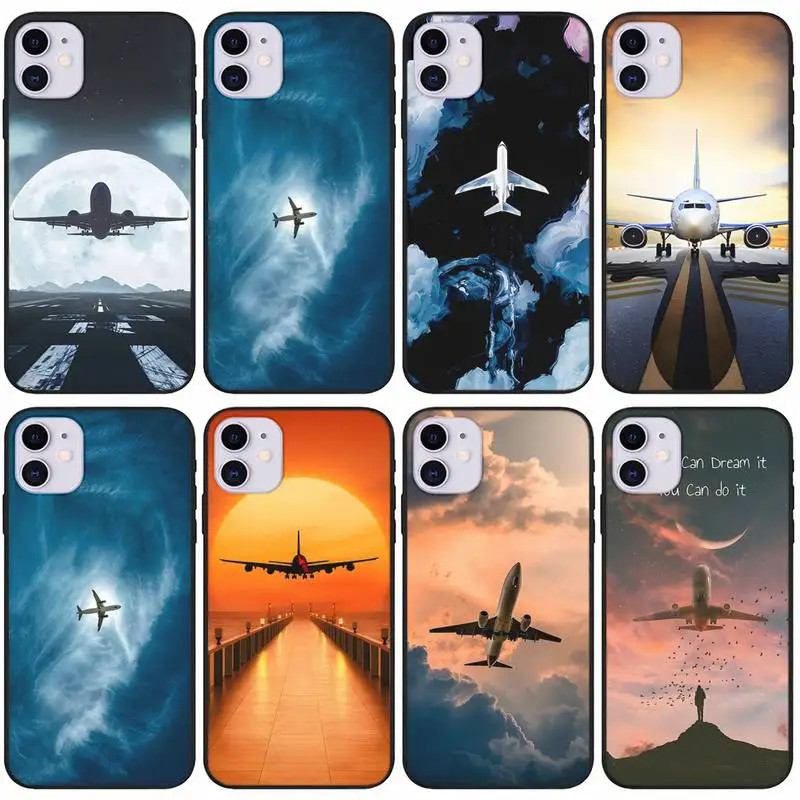 

Aircraft Plane Airplane Painted Phone Case For Redmi Note 11 10 9 8 6 Pro 10T 9S 8T 7 5A 5 4 Silicone Funda Coque Cover