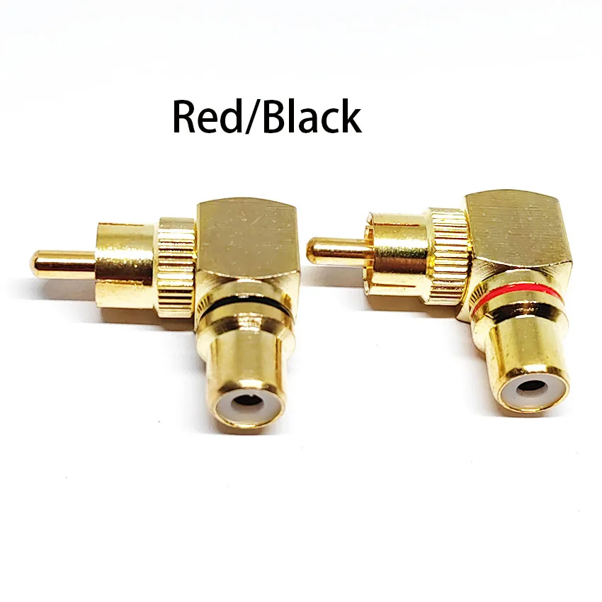 Конвертер RCA L-типа прямоугольный полностью медный переходник Папа-мама с
