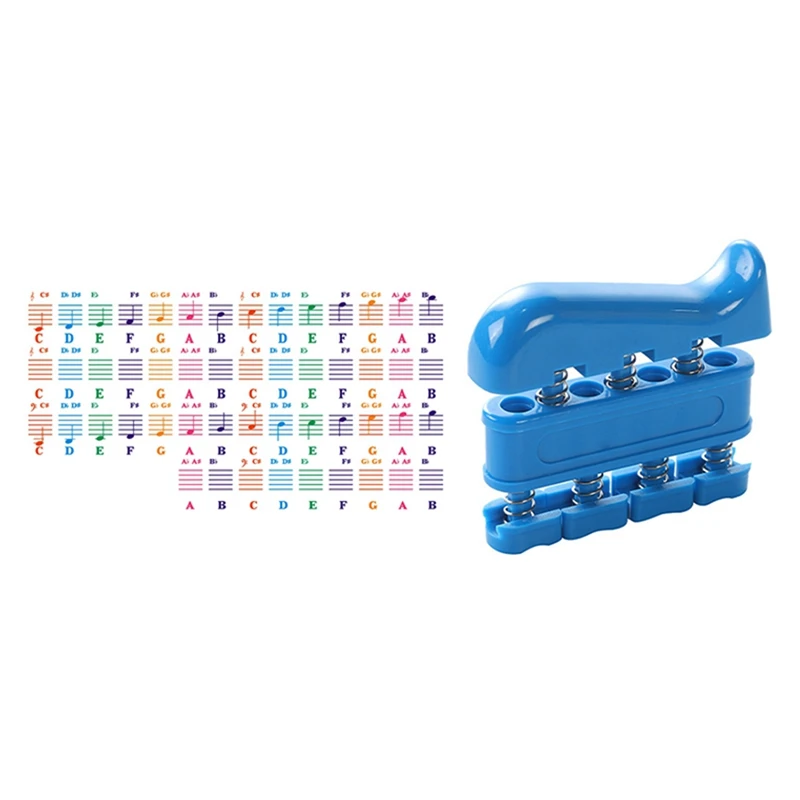 

Piano Sticker 49/54/61/88 Key & Hand Gripper Muscle Recovery Rehabilitation Finger Muscle Grip Strength Training