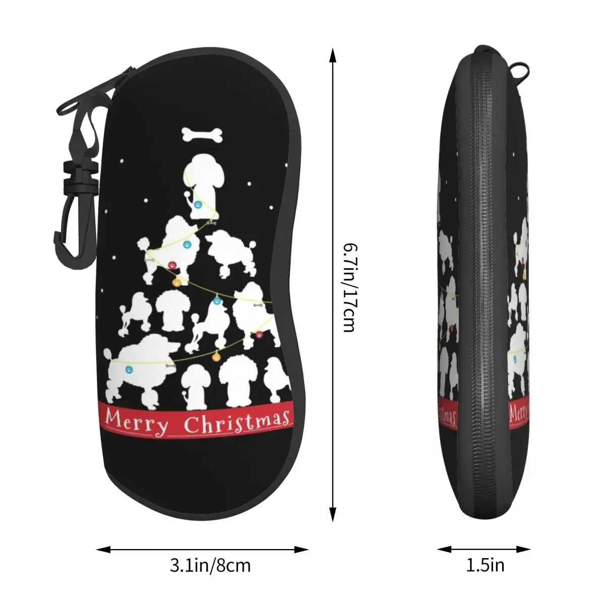 Пудель Рождественская елка подарок солнцезащитные очки мягкий чехол
