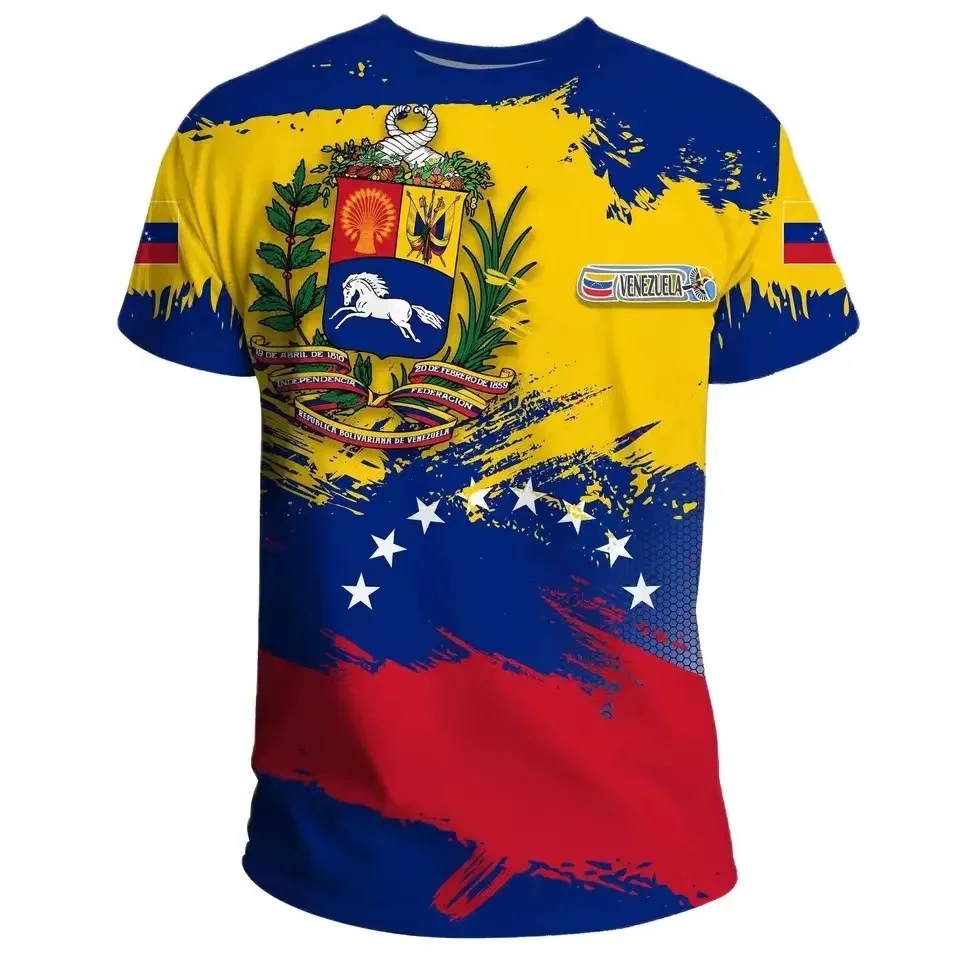 

Venezuela Halloween Exclusive T-shirt Venezuela Flag T-Shirt Oversized T Shirt Short Sleeve Tee Casual Fashion Streetwear Blouse
