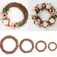 wedding decoration wreath natural rattan wreath garland diy crafts decor for home door grand tree christmas gift party ornament
