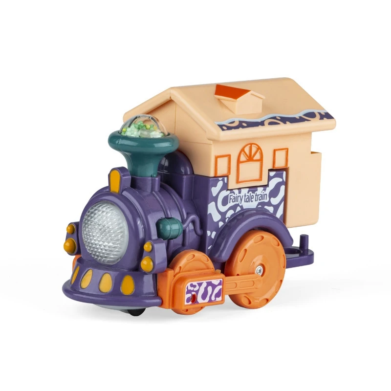 Детский голосовой контроль мультяшный поезд электрический индукционный