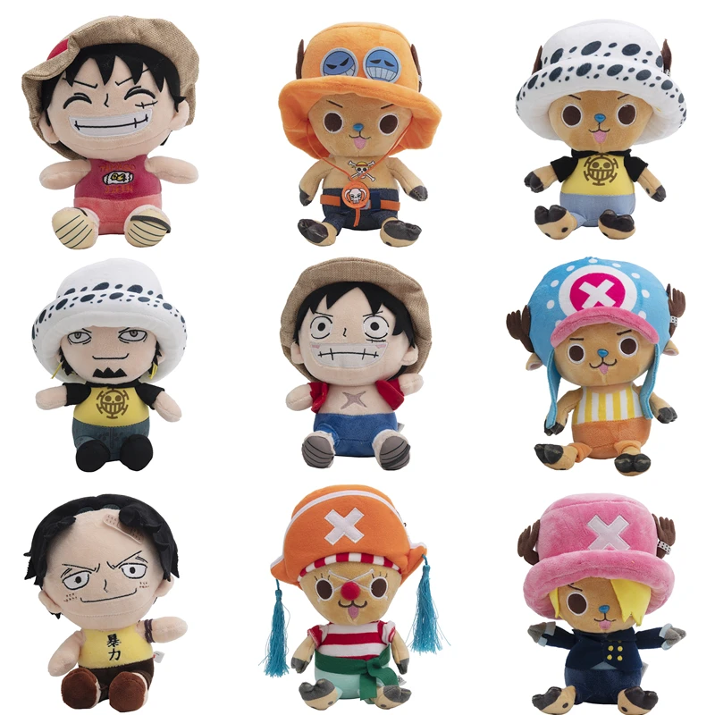 Peluches One Piece pour enfants ou petite amie  25CM  personnage de dessin animé  Luffy  Chopper  la