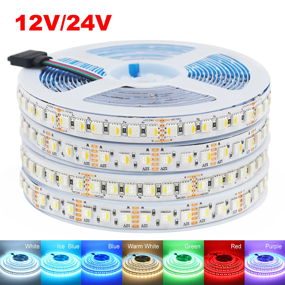 XUNATA RGBW/RGBWW/RGBCCT Светодиодная лента 5м 12/24В 5050