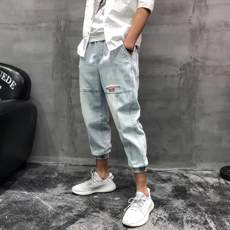 

2022 Autumn Youth Hip Hop Jeans Men's Trendy Brand Loose Student Harem Beam Pants Wild Street Casual Men's Teenagers Pants