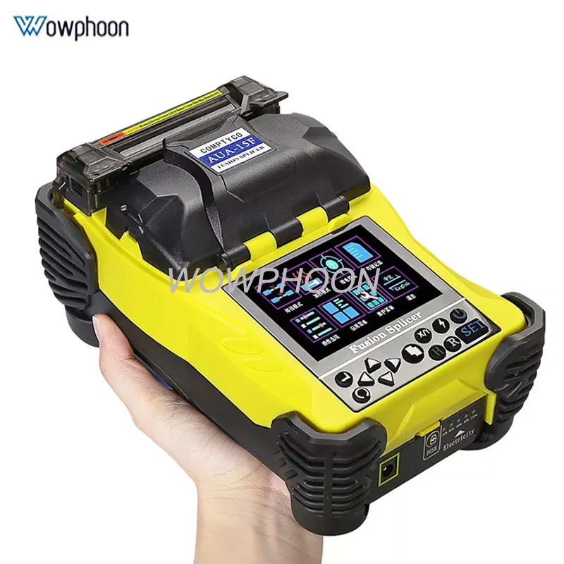 AUA-15F 6 Motors Core to Core Alignment Mini Optic Fiber Fusion Splicer Machine AUA-15F