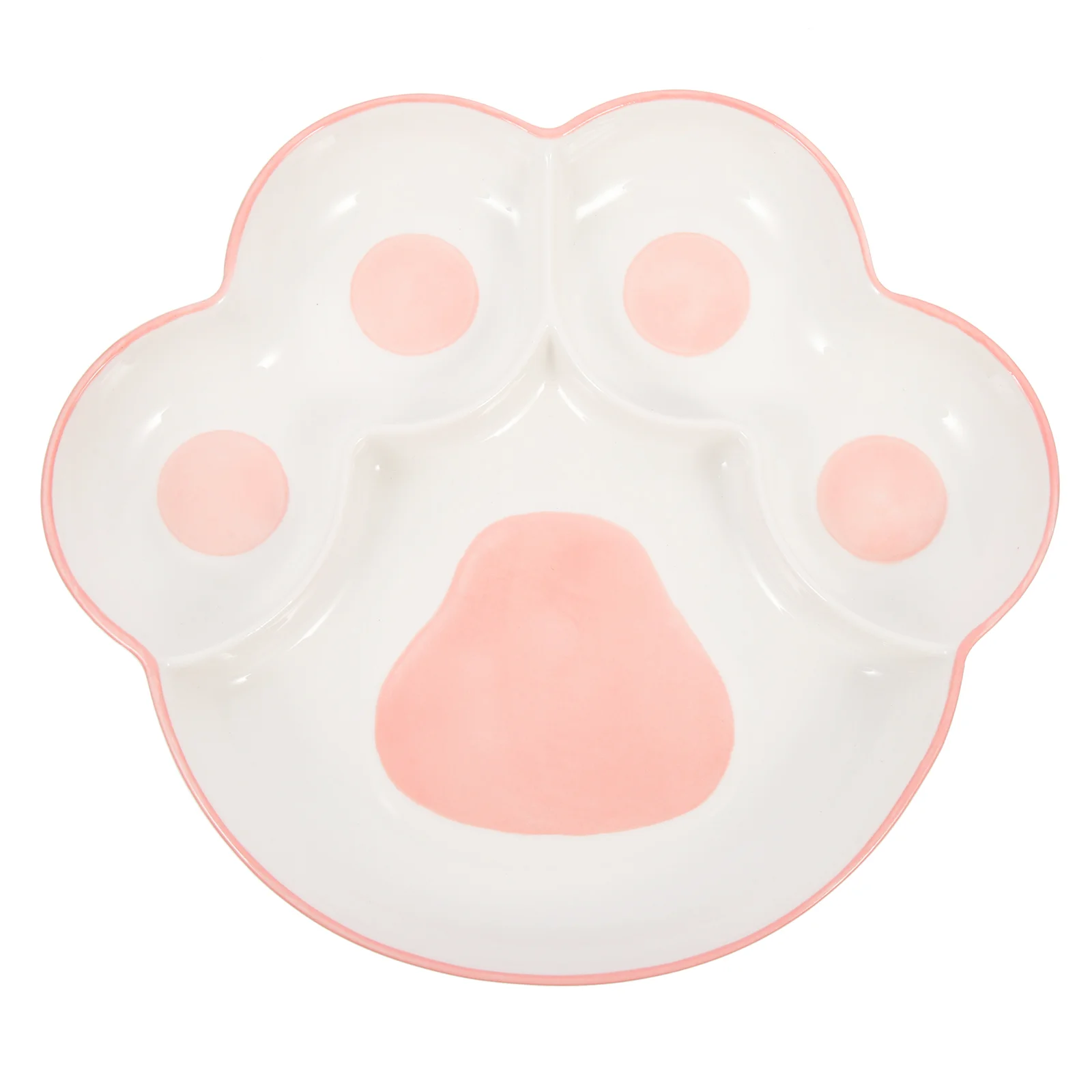 

Reusable Ceramic Multi-grid Snack Serving Tray Ceramic Storage Plate Nuts Serving Plate Plate for Home Decorate Hotel