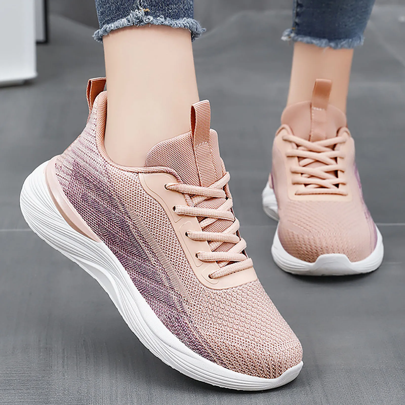 

Дышащая Вулканизированная обувь; Женские кроссовки; Универсальная обувь для бега на платформе; Модные высококачественные цветные сетчатые женские кроссовки