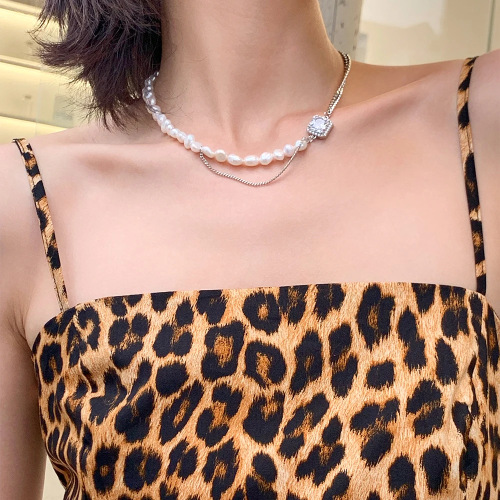 

AAA Pearl Zircon Stitching Necklace For Women Charm Choker Luxury Fashion Jewelry Hairpin Punk Designer Party Gift Collares