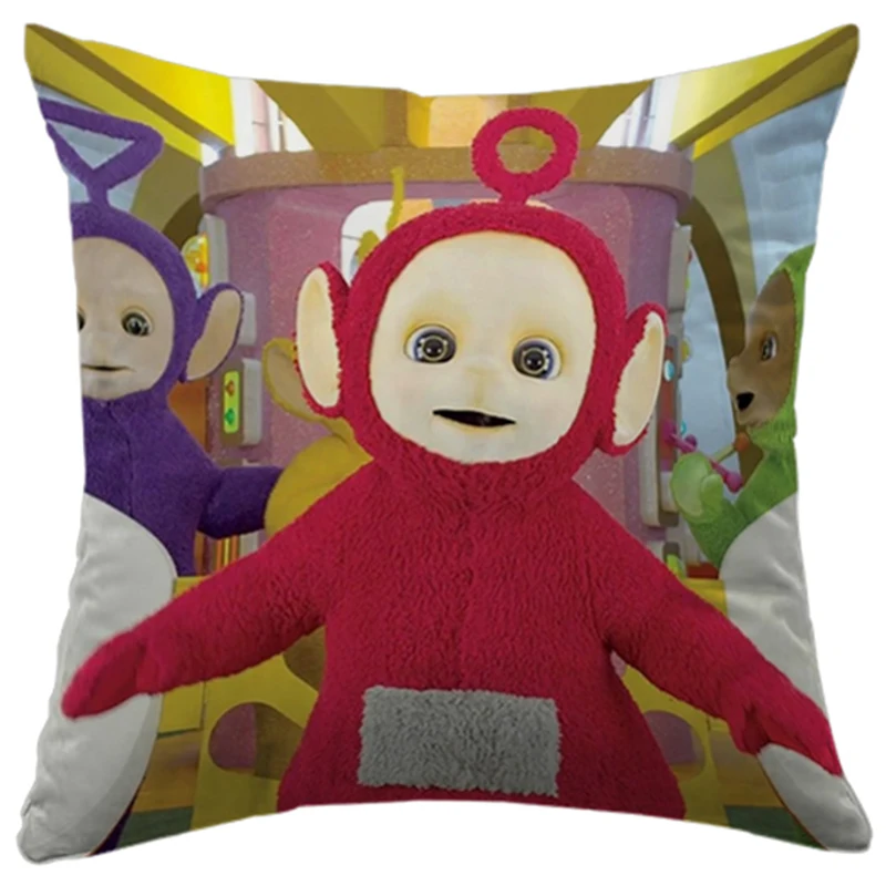 

Decorative Cushion Cover Teletubbies Square Throw Pillows Anime Pillow Covers Pillowcase Car Decor Sofa Short Plush Dakimakura