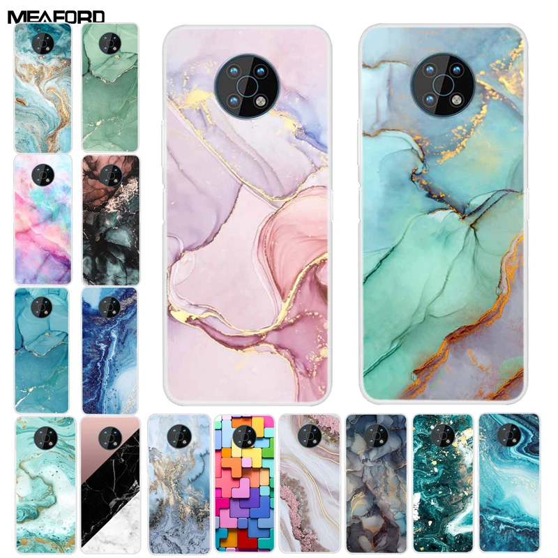 Чехлы для Nokia G300 5G G50 Мягкие силиконовые чехлы телефонов Marble Clear Задние