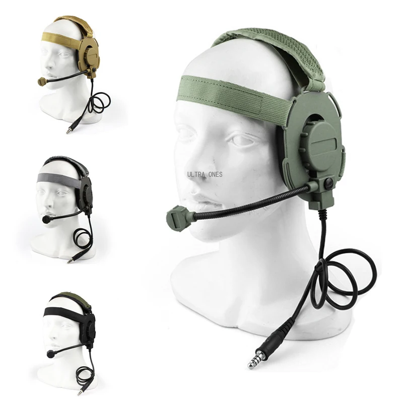 

Outdoor Tactical Headphone Men Women Use with PTT for Shooting Combat Airsoft Paintball Hunting Ipsc CS Wargame Headsets