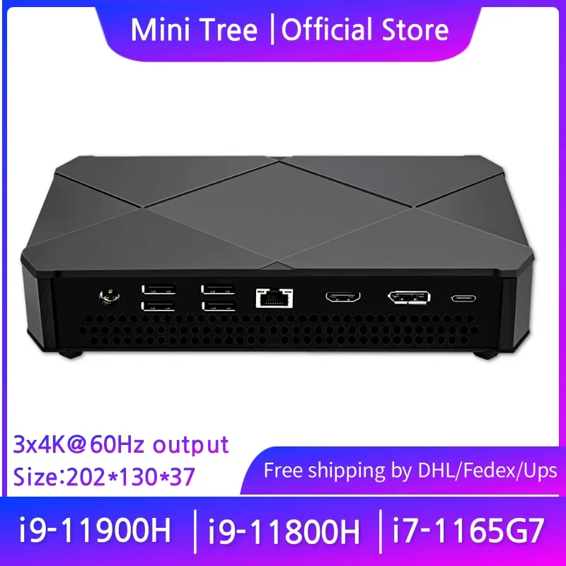 11th Gen Intel NUC i9 11800H i7 10870H Gaming Mini PC Windows11 Linux Desktop Computer 2xDDR4 NVMe SSD DP HDMI Typ-C 4K UHD WiFi