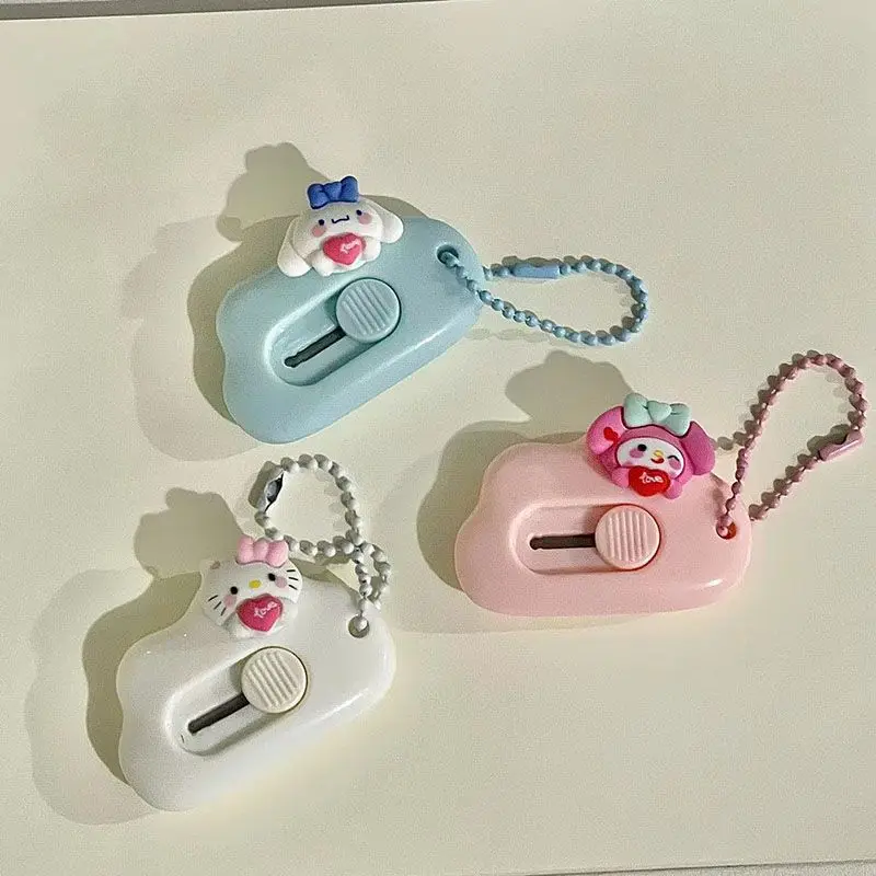 Универсальный нож Sanrios с милым мультяшным облаком Hello Kitty нефритовый корицевый