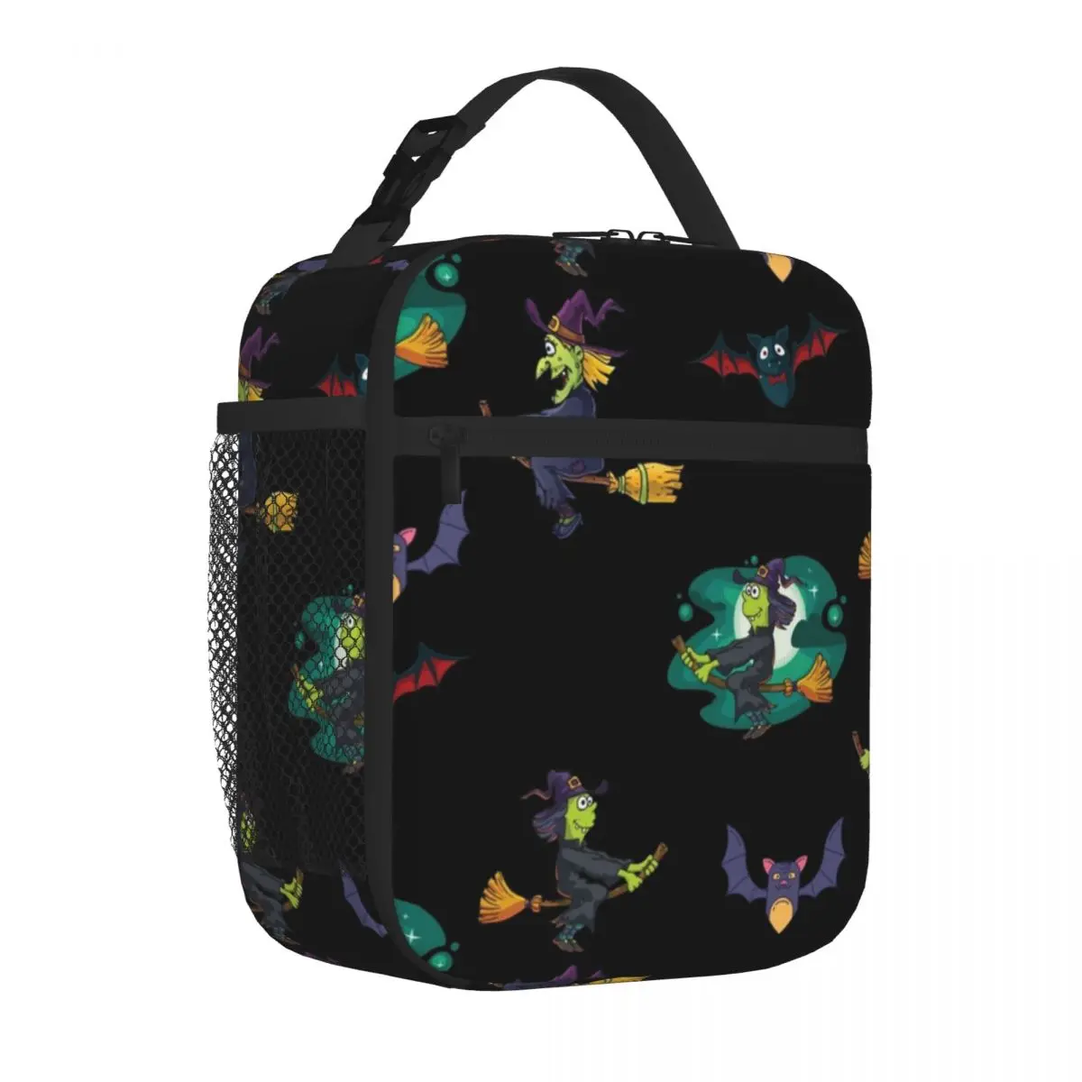 

A Witch On A Broom Insulated Lunch Bags Thermal Bag Lunch Boxes Cooler Thermal Lunch Box Picnic Food Tote Bags for Woman Student