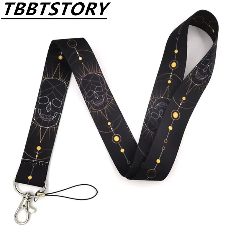 Horror Skull Head Print Cool Mobile Phone Lanyards For Keys Neck Straps ID Card Badge Holder DIY Hang Rope Accessories images - 6