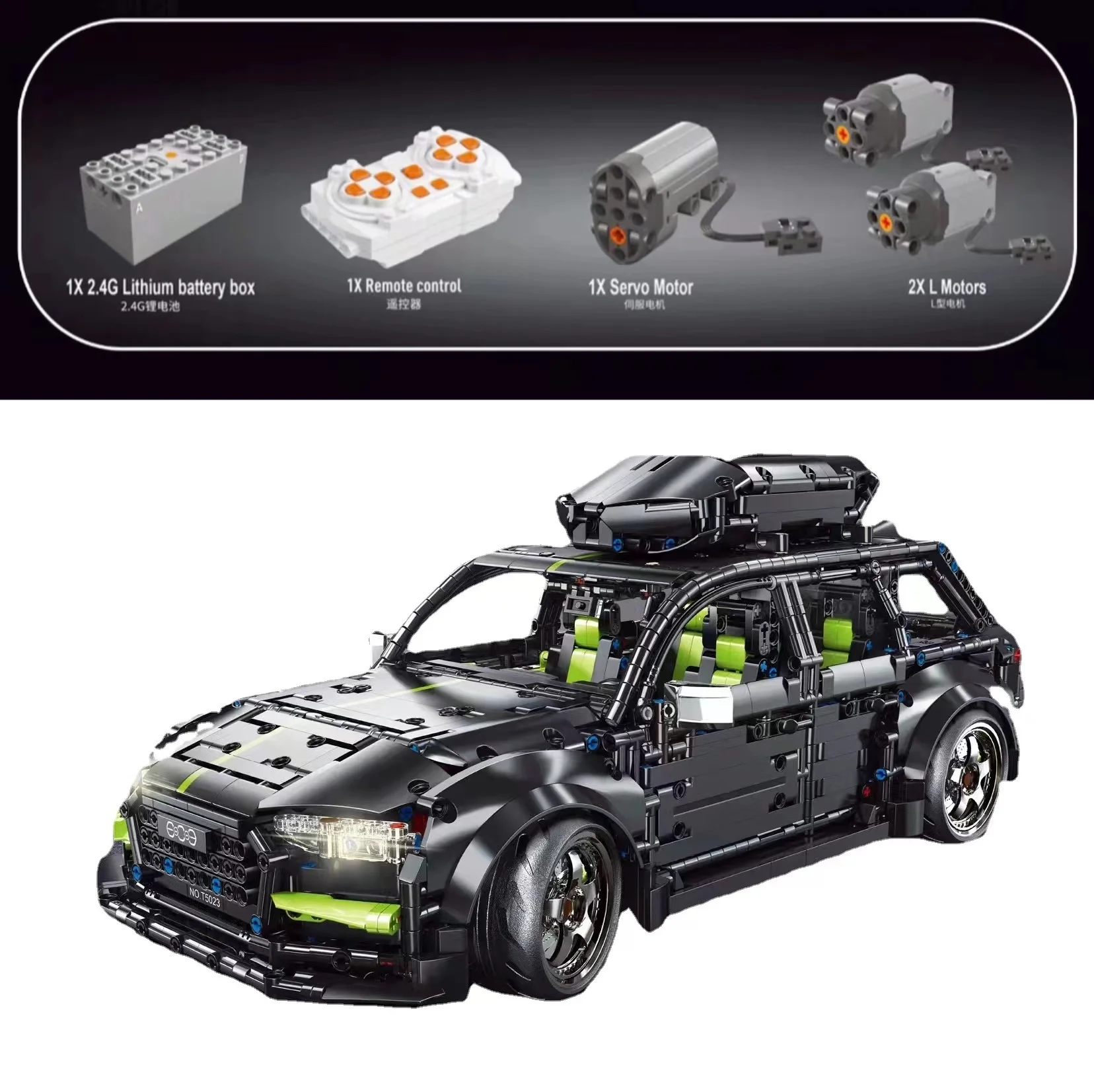 

Новая техническая серия RC RS6 универсал, роскошная модель автомобиля, строительные блоки T5023, 2896 шт., высокотехнологичные игрушки для детей, п...
