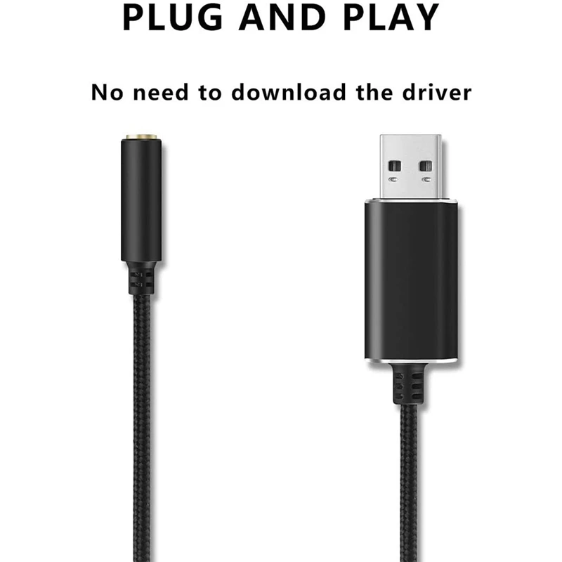 Аудиоадаптер с USB на гнездо 3 5 мм разъемом для наушников и микрофона Windows Mac PS4