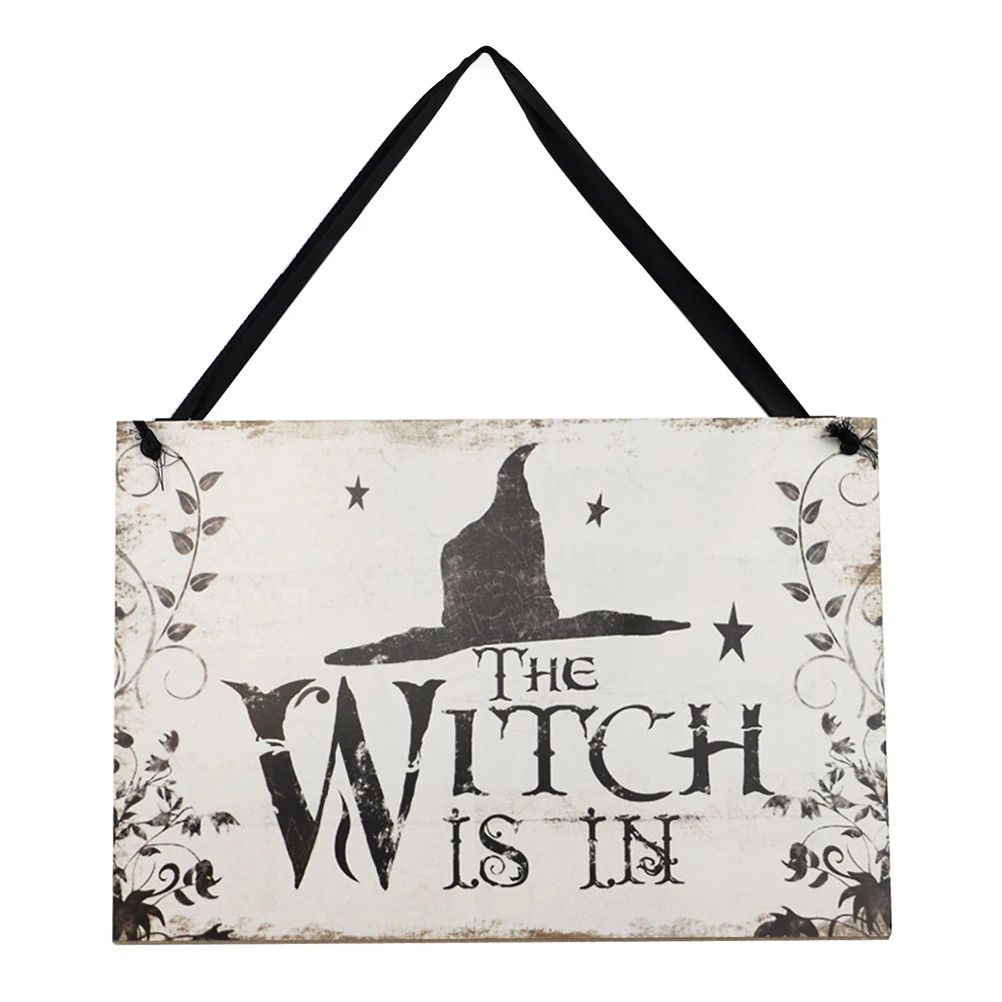 

Ведьма на Хэллоуин, деревянный знак, винтажная деревянная ведьма, раньше для Хэллоуина, украшения для вечеринки, дом с привидениями, входная...