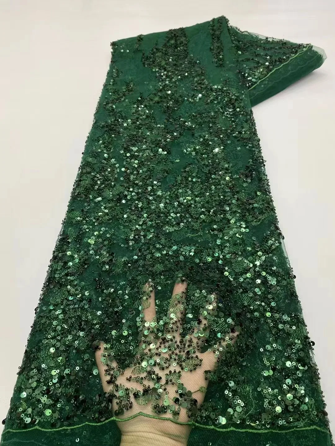 Новейшая африканская кружевная ткань с блестками блестящая Тюлевая высокого