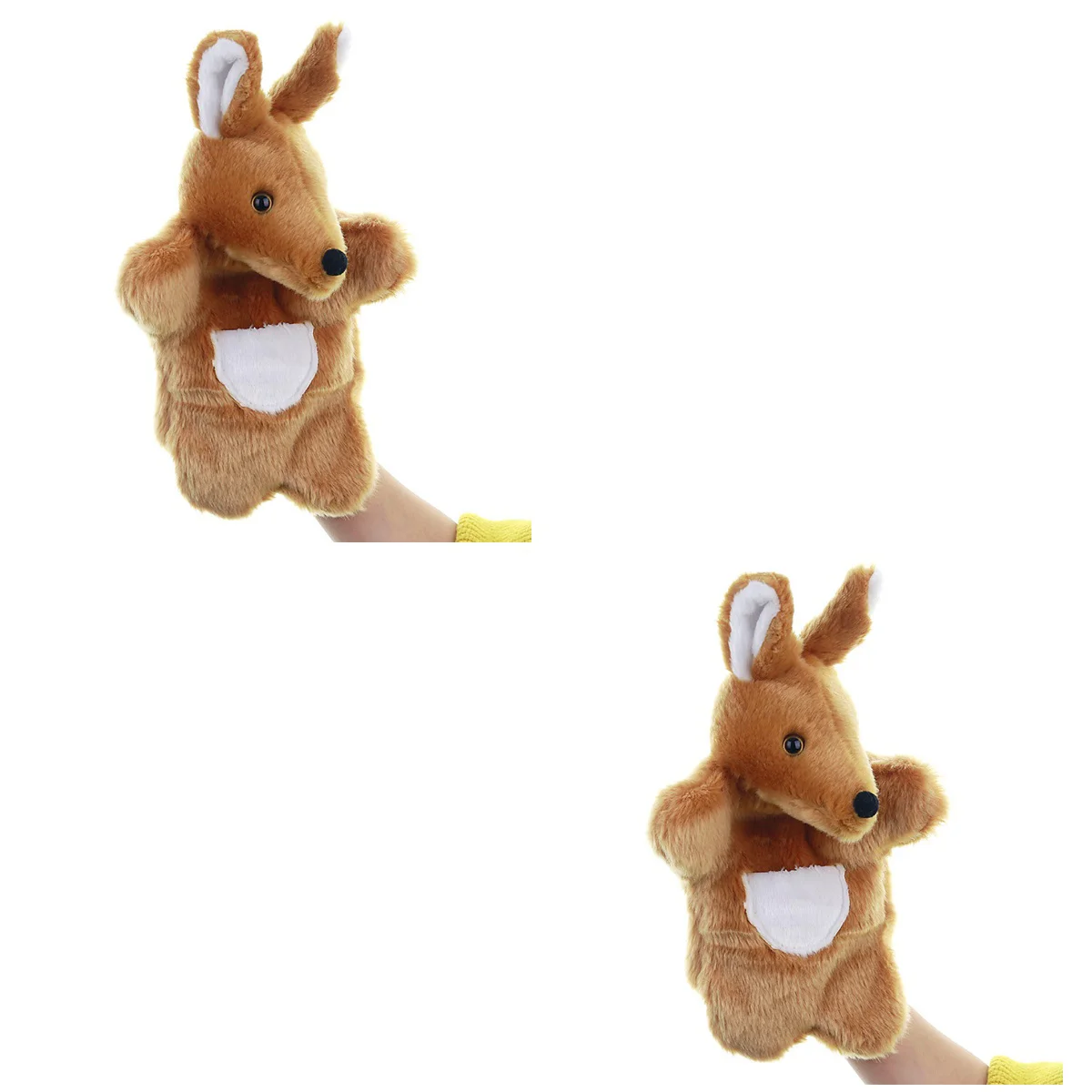 

2pcs Kangaroo Shape Hand Puppet Kangaroo Hand Puppet Toys Plush Hand Puppet Toys