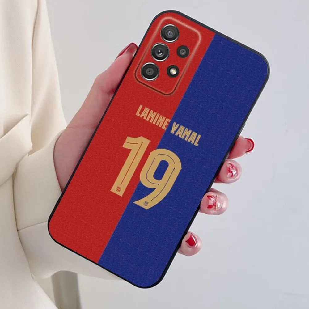 Чехол для телефона Football Star Samsung S24 S21 S22 S23 S30 Ultra S20 Plus Note 10 9 5G L-Lamine Y-Yamal Black мягкий