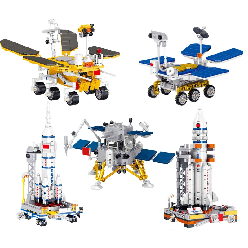 

2022 High-Tech Space Station Saturn V Rocket Building Blocks City Shuttle Satellite Astronaut Man Bricks Set Children Toys Gift