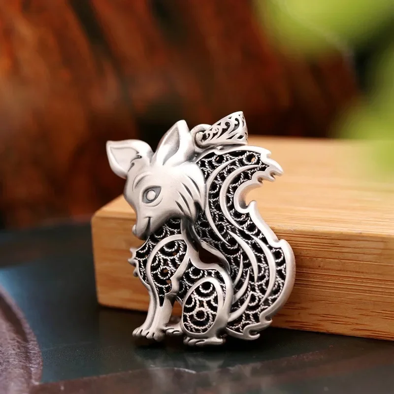 Очаровательная подвеска из серебра 925 пробы с архаическим Римом лисы винтажное