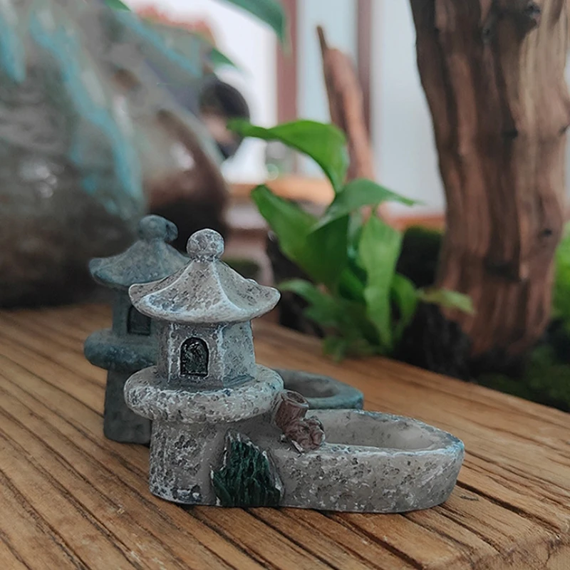Мини Ретро Ставок Башня Смола Ремесло Сказочный Сад Декор Статуэтки Игрушки DIY