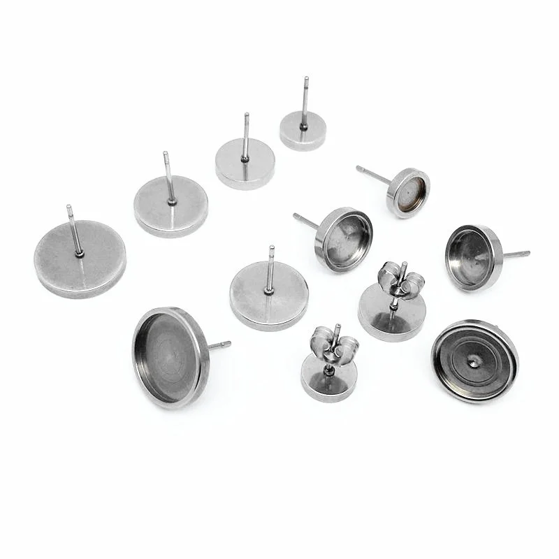 

10 шт./партия, серьги-гвоздики из нержавеющей стали