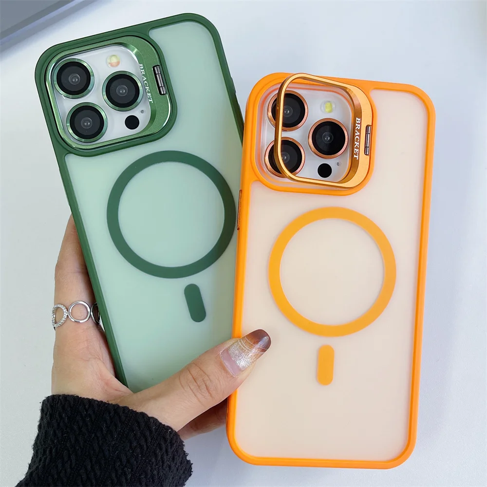 Роскошный держатель для объектива с беспроводной зарядкой Magsafe чехол телефона