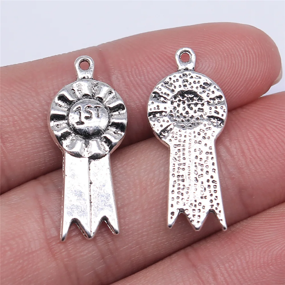 

10 шт. 26x10 мм античный серебряный цвет Чемпион первая лента шармы для изготовления ювелирных изделий B11826