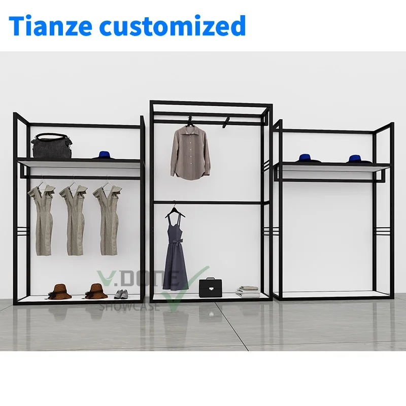 [На заказ] современные подвесные стеллажи для одежды коммерческие магазина