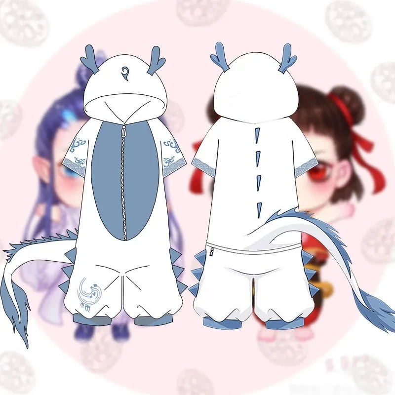 

580803003Nezha Ao Bing two-dimensional animation COS cotton short-sleeved cute tail men's and women's one-piece pajamas summer