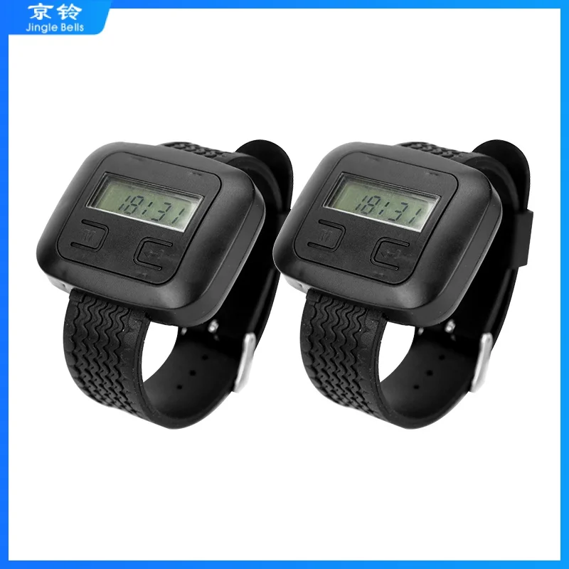 Wireless Paging System Waiter Call Wristwatch Pager Receiver Frequency 433.92MHz & Professional Design Buttons For Restaurant