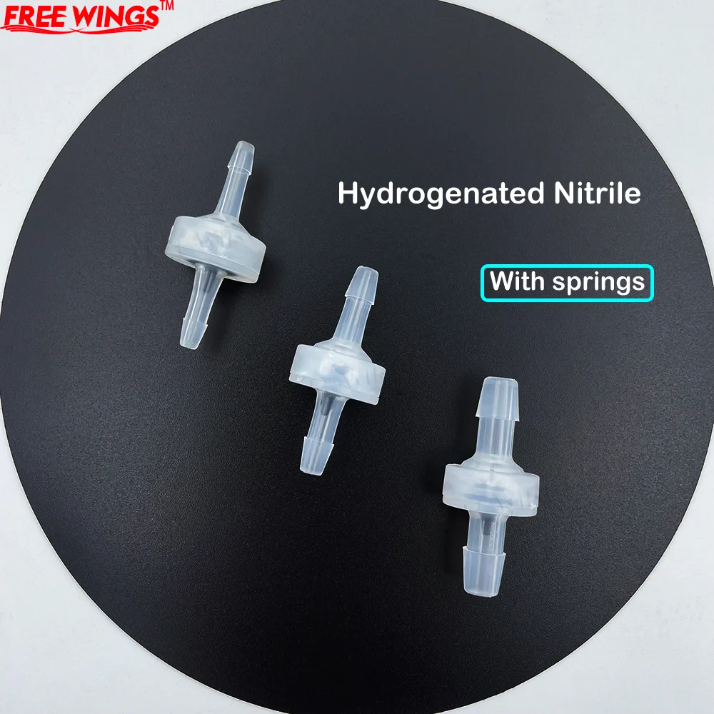 

1/5/10/20pcs Check Valve With Springs Plastic One-Way Non-Return Water Inline Fluids Check Valves For Fuel Gas Liquid