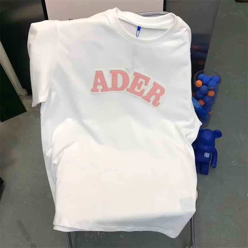 

Высококачественная футболка с надписью ADER ERROR для мужчин и женщин, Свободный Топ с круглым вырезом 1:1