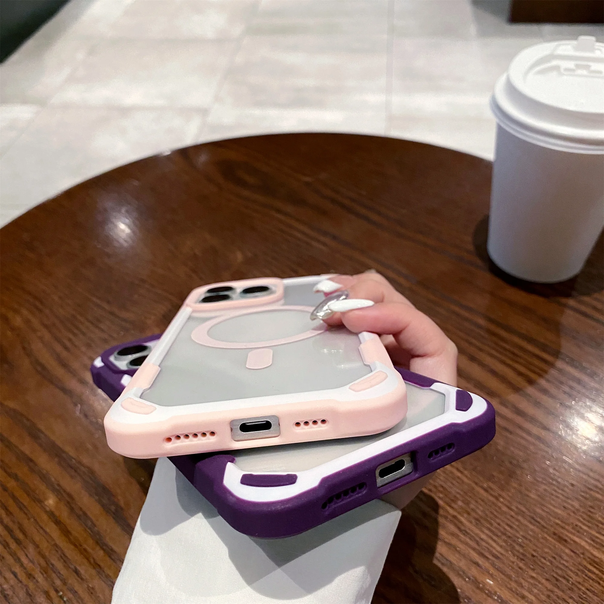 Для 15promax Air Edue акриловая панда для 15 14 13 12 Pro Max прозрачная Магнитная