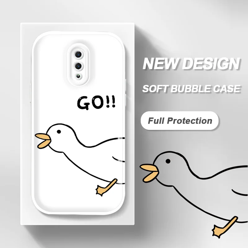 

For OPPO Reno Reno 3 4 5 8 F21 Pro Reno7 Z Find X3 Lite A57 Realme Narzo 50 5G Case Vigorous duck Bubble Phone Case Glossy Air