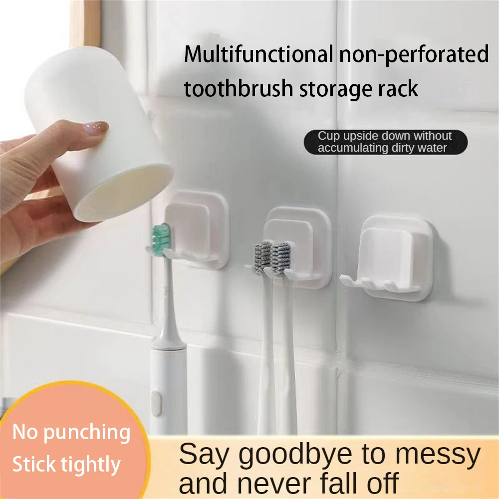 

Moisture-proof And Waterproof Toothbrush Holder Wall Mounted Strong Load-bearing Capacity Sturdy And Not Easy To Fall Off