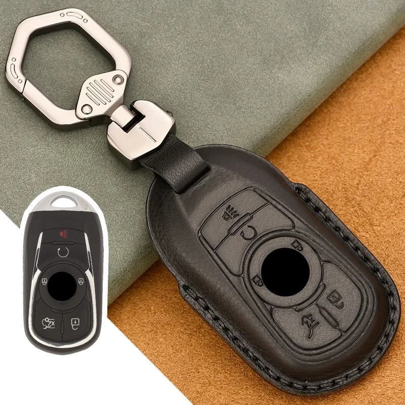 

Защитный чехол из натуральной кожи для Buick Key Cover Regal Junyue Envision Encore Gx Enkeqi Gl8 Ave, чехол для ключей, брелок