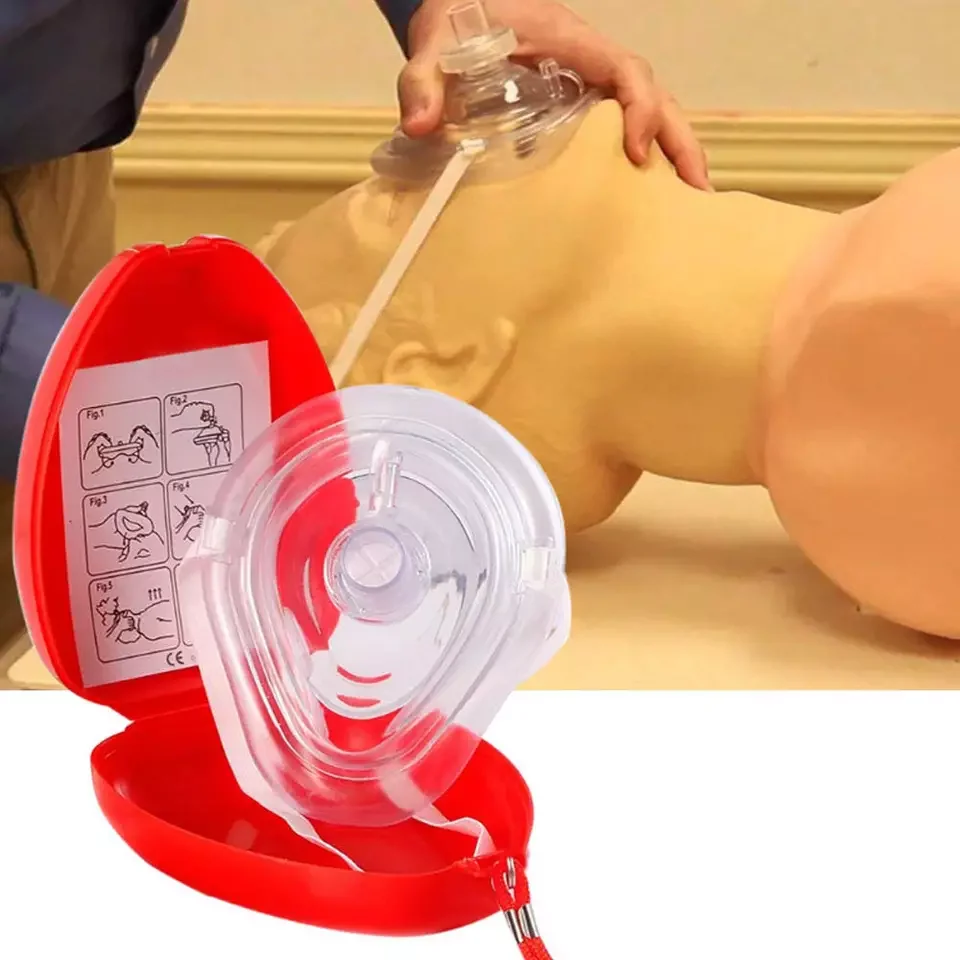 

Rescue Emergency First Aid Masks Cpr Resuscitator Mouth Breath One-Way Valve Artificial Respiration Reuseable Device First Aid