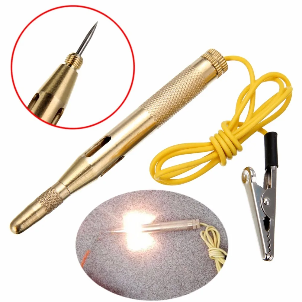 

Diagnostic tools DC 6V 12V 24V copper voltage test pen car lamp circuit tester lamp detector searchlight system test Best Price